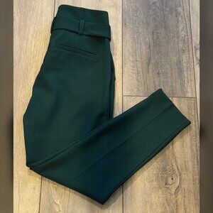 NY&Co 7th Avenue Green Paperbag Waist Tie Pants Size 4